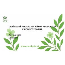 Darčekový poukaz v hodnote 20 eur